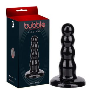 Plug Anal com Ventosa Bubble 12,5×3 Cm Cor Preto | Sex Boutique Erótica